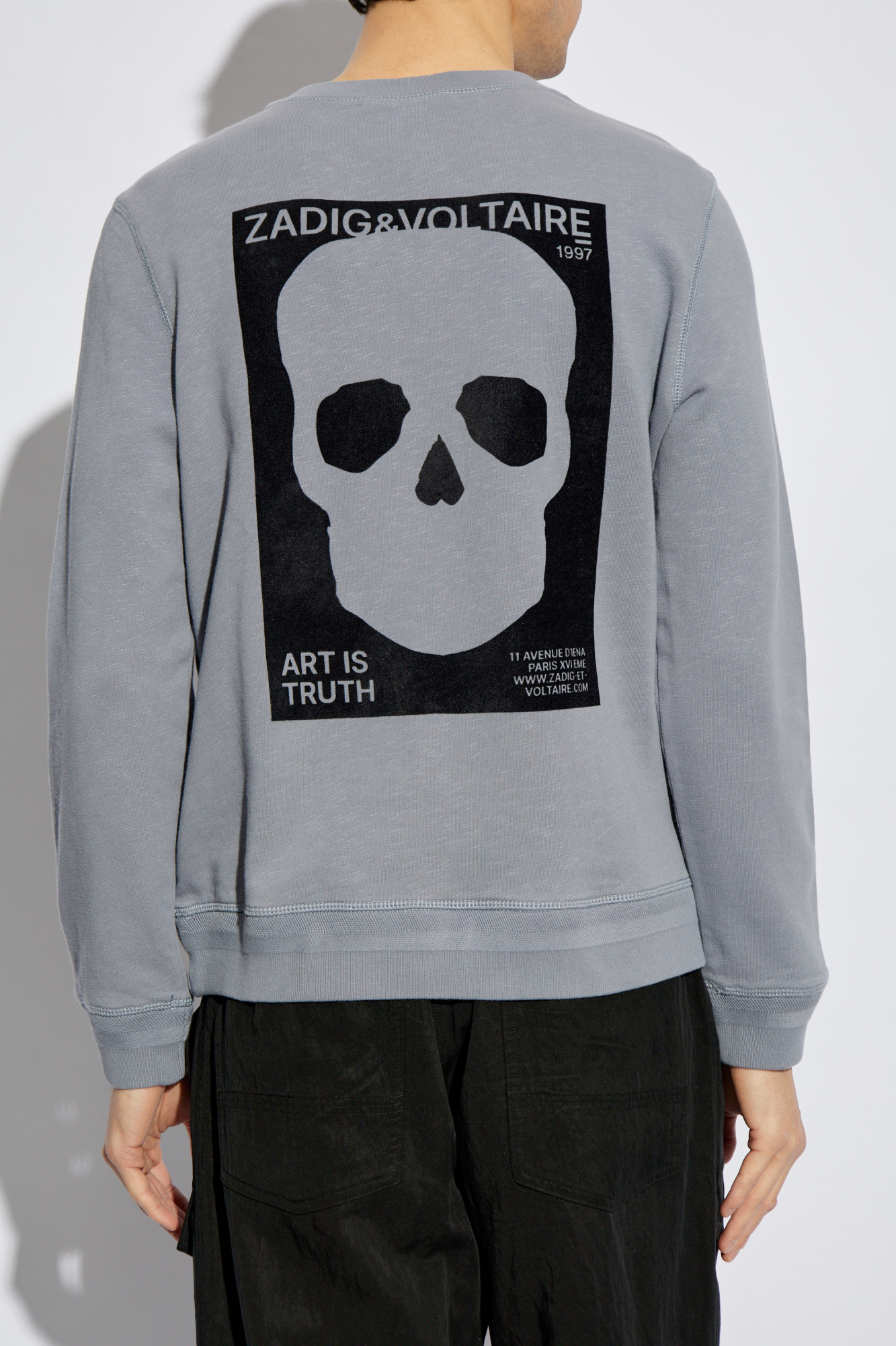 ZADIG & VOLTAIRE ストニスウェットシャツ JMSS012630 STORMY Blue Upper Sweatshirt in Cotton | Zadig&Voltaire